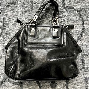Banana republic, leather, black bag/ purse. Unique design, like new condition.